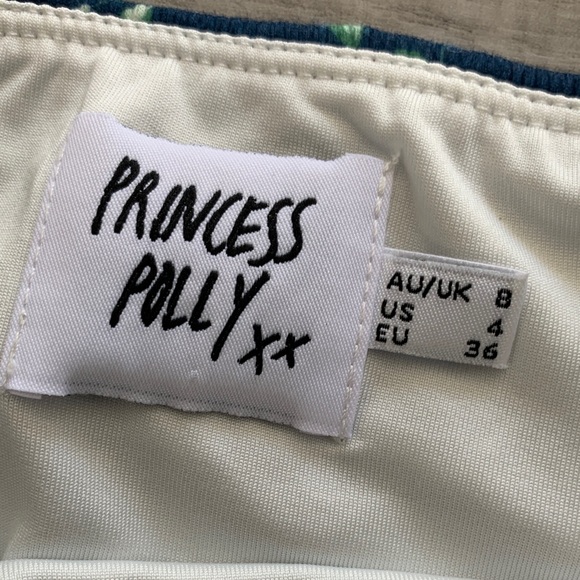 Princess Polly Navy Floral Strapless Bodycon Dress, size 4. - Picture 2 of 11